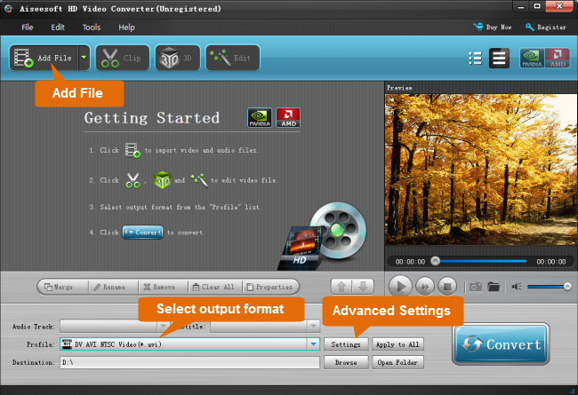 transcode AVCHD footage from MTS format to AVI