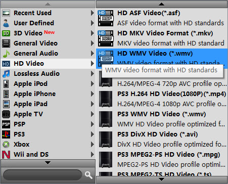 convert XAVC-S MP4 to HD WMV for EDIUS