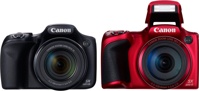 Canon PowerShot SX400 IS and SX520 HS