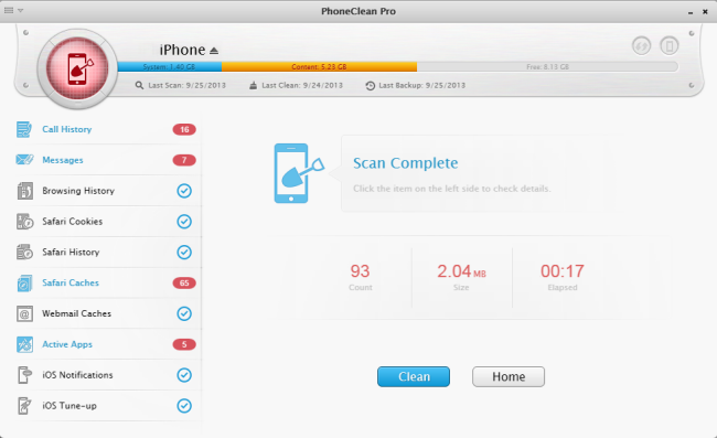 remove junk and get iPhone 6s plus running faster