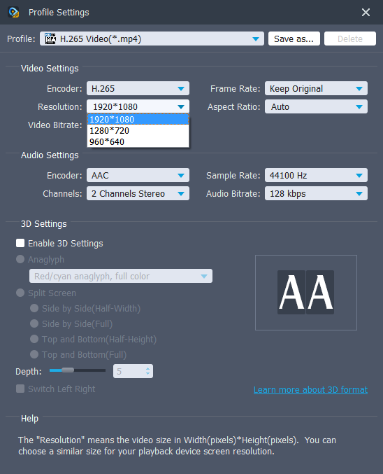 convert After Effects output to HEVC/H.265 video format