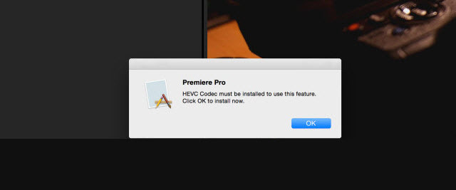 Premiere still not working with HEVC codec installed