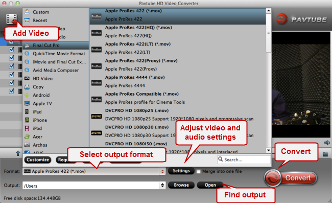 convert xf200/xf205 mxf to quicktime prores